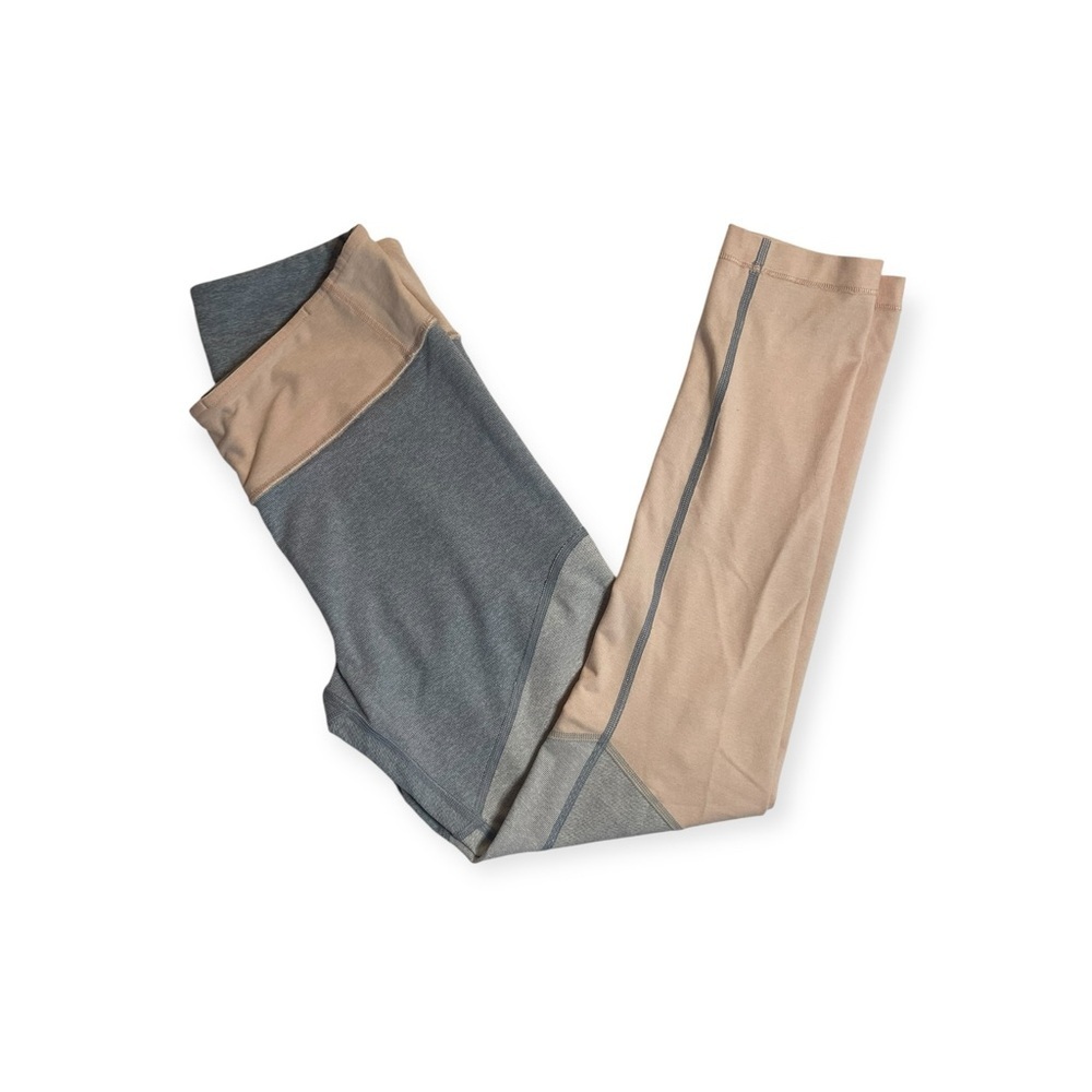 Outdoor Voices Two-Tone High-Rise Leggings in Gray and Pink - Picture 3 of 6